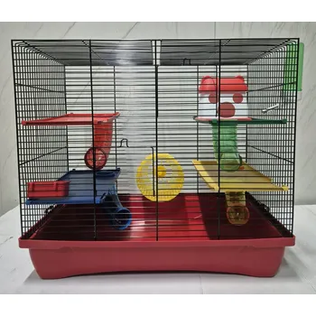 Obraz Klec pro křečka domeček 4 trubky miska JERRY 50 kit