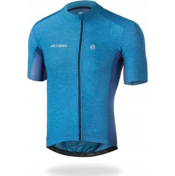 Cyklistické oblečení Cyklistický dres Accent Blend modrý melír L