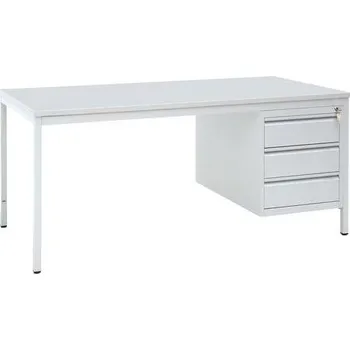 Psací stůl Kancelářský stůl s kontejnerem Basic, 160 x 80 x 76 cm, rovné provedení