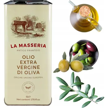 Rostlinný olej EXTRA PANENSKÝ OLIVOVÝ OLEJ 5 L LA MASSERIA ITÁLIE