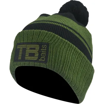 Rybářské oblečení TB Baits Zimní Čepice Khaki Bobble