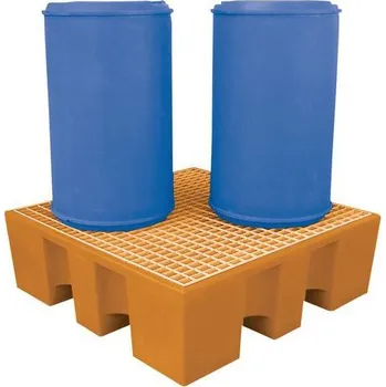 Olejová vana Plastová záchytná vana Manutan Expert s plastovým roštem, kapacita 450 l