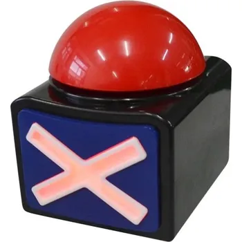 Hračka pro nejmenší Zvukový tlačítkový bzučák 116 x 112 x 97 mm Červené herní tlačítko se světlem a zvukem Soutěžní bzučák pro hry, kvízy a domácí zábavu