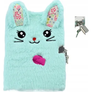 Zápisník PLYŠOVÝ NOTES S VISACÍM ZÁMKEM, PAMÁTNÍK, SEŠIT, ZÁPISNÍK A5 VELKÝ MEDVĚD HRAČKY