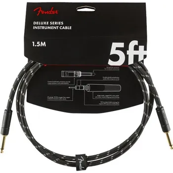 Audio kabel Fender Deluxe Series 5' Instrument Cable Black Tweed + prodloužená záruka 3 roky