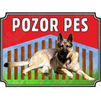Kancelář Pozor pes - Německý ovčák, plast 210 x 148 x 0,5 mm A5