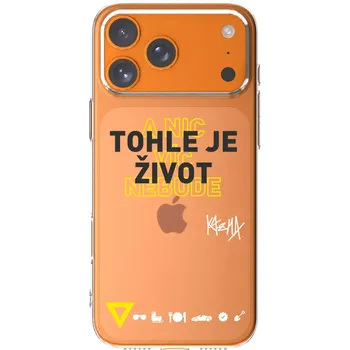 Pouzdro na mobilní telefon Picasee silikonový průhledný obal pro Apple iPhone 17 Pro Max - Kazma - TOHLE JE ŽIVOT A NIC VÍC NEBUDE