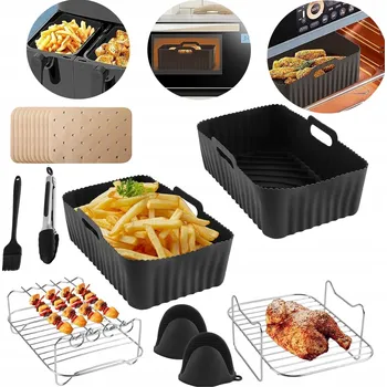 SADA PŘÍSLUŠENSTVÍ PRO HORKOVZDUŠNOU FRITÉZU PEČENÍ KOLÁČŮ VČETNĚ STOJANU