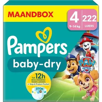 jednorázová plena Pampers Baby Dry Paw Patrol 9-14kg (222 ks) (8700216146715)