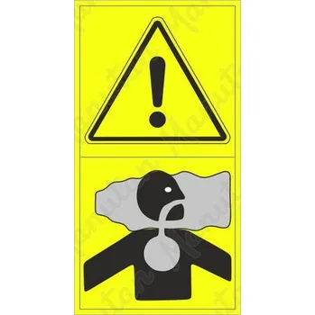 Kancelář Výstraha nebezpečí nadýchání, samolepka 95 x 175 x 0,1 mm