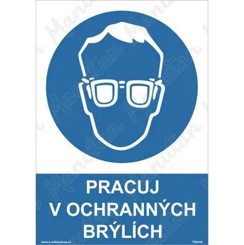 Kancelář Pracuj v ochranných brýlích, plast 210 x 297 x 0,5 mm A4