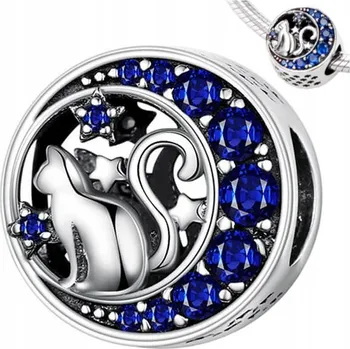 Přívěsek Přívěsek KOČKA CHARMS stříbro 925 korálek beads S925