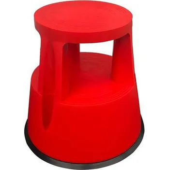 Pojízdné plastové stupátko, červené