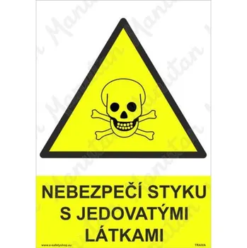 Kancelář Nebezpečí styku s jedovatými látkami, samolepka 210 x 297 x 0,1 mm A4