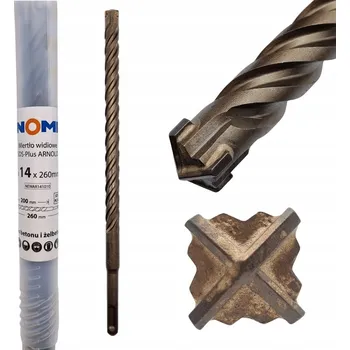 Vrták ARNOLD 14x260mm 4břitý karbidový Vrták SDS-Plus do betonu NOMI