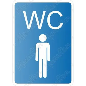 WC muži, samolepka 105 x 148 x 0,1 mm A6