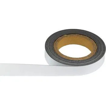 Kancelář Magnetická páska na regály Manutan Expert, 10 m, bílá, šířka 25 mm