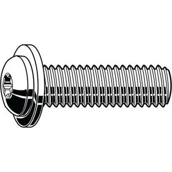 Šroub Šroub s půlkulatou hlavou s T-hvězdicí a nákružkem ISO 7380-2 Nerezocel A2 Pravý M4X8