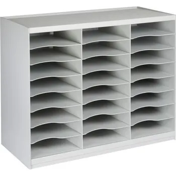 Kartotéka Přihrádkový modul, 24 přihrádek, šedý