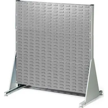 regál Oboustranný PERFO regál, výška 112 cm, šedý