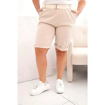 Dámské kraťasy Kesi Dámské plátěné kraťasy Antimoil světle béžová 5XL