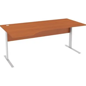 Ergo kancelářský stůl Abonent, 180 x 100 x 75 cm, levé provedení, dezén třešeň Oxford