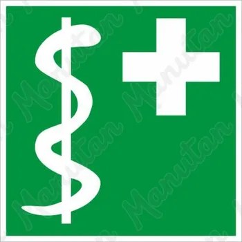 Kancelář Zdravotník, plast 150 x 150 x 1,1 mm, fotoluminiscenční