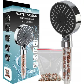 Sprchová hlavice Sprchová Hlavice s ionizačním kamenným filtrem AURA SOTBE je úsporná