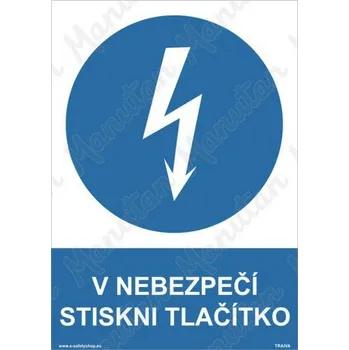 Kancelář V nebezpečí stiskni tlačítko, plast 210 x 297 x 0,5 mm A4