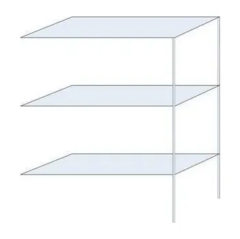 Dílenský regál Kovový regál Andras, přístavbový, 200 x 150 x 60 cm, 1 200 kg, 3 police, pozink