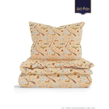 Povlečení Prodloužené povlečení mikroplyš Harry Potter - Meruňková