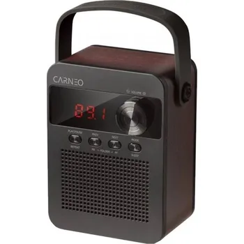 Radiopřijímač Carneo F90 černý/hnědý