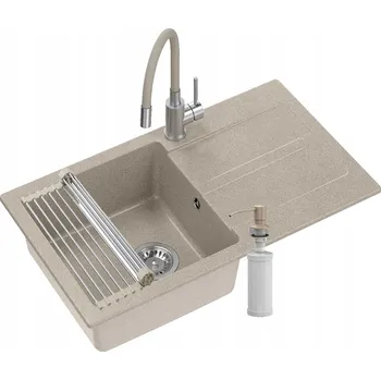Granitový dřez Jednokomorový granitový dřez Liv béžový
