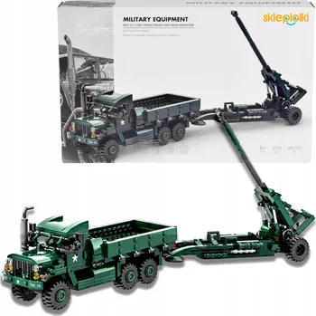 ostatní stavebnice STAVEBNÍ STAVEBNICE NÁKLADNÍ VOZ HOUPICE VOJENSKÝ MODEL PRO DĚTI