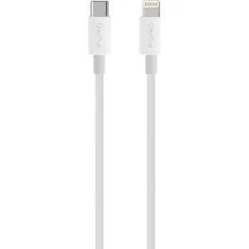 Puro Plain Lightning/USB-C, 1 m (CAPLTUSBCWHI) bílý