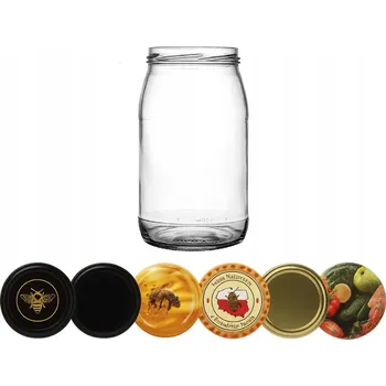 Sklenice Skleněné Sklenice s Sezon se šroubovacím uzávěrem 900 ml 24 kusů