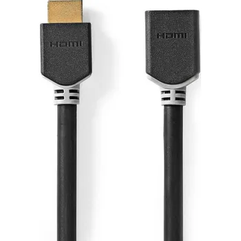 Video kabel Nedis Ultra High Speed HDMI s ethernetem, 8K 60 Hz, 48 Gbps, prodlužovací, 1 m (CVBW35090AT10) antracitový