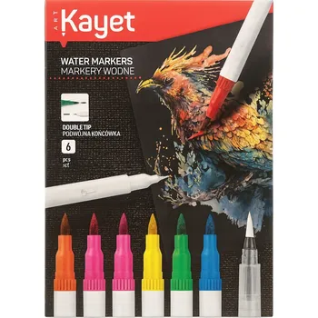 Sada 6 barevných vodních Fixy Kayet dvojitým hrotem
