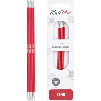 Nástroj na niť a příze KnitPro ponožkové jehlice ZING 15 cm / 2,5 mm