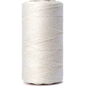 Provázek potravinářský lněný leštěný 100g/100m bílý