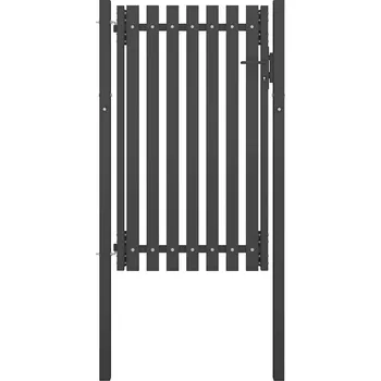 branka vidaXL Zahradní plotová branka ocelová 100 x 150 cm antracitová