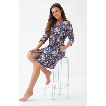 Dámský župan Luna dámský župan ke kolenům tmavě modrý velikost XXL