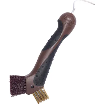 Čištění pro koně Imperial Riding Kopytní háček IHR se štětinami Barva: walnut