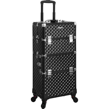 Kosmetický kufr SONGMICS Profesionální kosmetický kufřík, 75x37x23cm, černý Kosmetický kufr na vlak