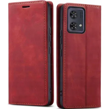 Pouzdro na mobilní telefon POUZDRO KOŽENÉ SHEEP MAGNETICKÉ SKIN PRO MOTOROLA MOTO G84 5G + SKLO