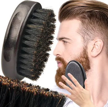 Péče o vousy DŘEVĚNÝ KARTÁČ NA VOUSY Kančí Štětiny Pánský Hřeben na Úpravu Vousů