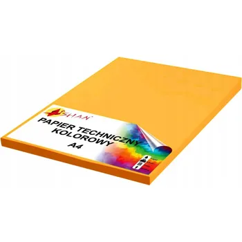 Papír pro tiskárny Technický papír A4 270g žlutý sluneční tmavý 50 listů