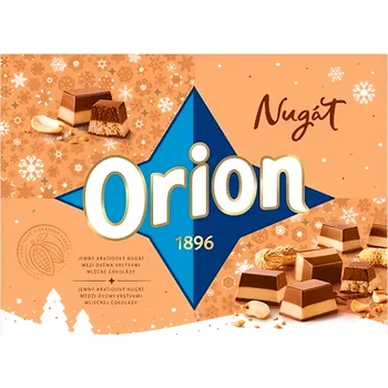 Čokoláda ORION ORION Nugát pralinky z arašídového nugátu a mléčné čokolády Zimní 166g 166g