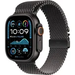 Apple Watch Ultra 2 GPS + Cellular 49mm pouzdro z černého titanu - milánský tah z černého titanu - M (MX5U3CS/A)