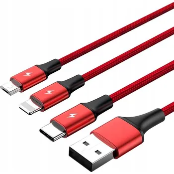 Datový kabel Kabel Unitek USB - Apple Lightning 1,2 m červený
